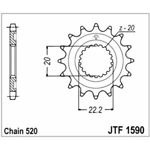 98-17854 | JT eesmine ketiratas Yamaha 125/250cc z13 (JTF1590.13SC)