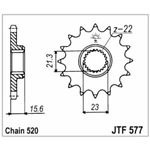 98-17857 | JT eesmine ketiratas Yamaha 500/600/660cc z15 (JTF577.15)