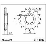 98-17890 | JT eesmine ketiratas KTM 85cc z14 (JTF1907.14)