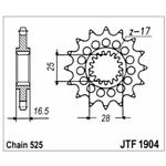 98-17896 | JT eesmine ketiratas KTM 950-1200cc z17 (JTF1904.17)