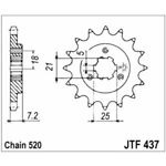 98-17967 | JT eesmine ketiratas Suzuki 600/650cc z16 (JTF437.16)