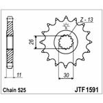 98-17981 | JT eesmine ketiratas Yamaha 800/900cc z16 (JTF1591.16)