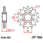 98-18046 | JT eesmine ketiratas KTM 950-1200cc z16 (JTF1904.16)