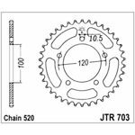 98-19000 | JT tagumine ketiratas Aprilia 125cc z40 (JTR703.40)
