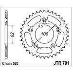 98-19002 | JT tagumine ketiratas Cagiva 125cc z43 (JTR701.43)