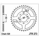 98-19012 | JT tagumine ketiratas Honda 125cc z44 (JTR273.44)