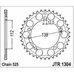 98-19035 | JT tagumine ketiratas Honda 1000cc z47 (JTR1304.47)