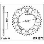 98-19098 | JT tagumine ketiratas Yamaha 600cc z48 (JTR1871.48)