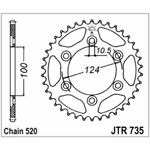 98-19200 | JT tagumine ketiratas Ducati 600-900cc z43 (JTR735.43)