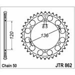 98-19307 | JT tagumine ketiratas Yamaha 500cc z38 (JTR862.38)