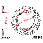98-19400 | JT tagumine ketiratas KTM 950-990cc z45 (JTR899.45)