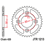 98-19418 | JT tagumine ketiratas Honda 50cc z37 (JTR1213.37)