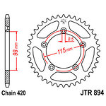 98-19449 | JT tagumine ketiratas KTM 65cc z48 (JTR894.48)