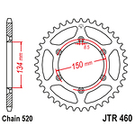 98-19450 | JT tagumine ketiratas Kawasaki 125-500cc z43 (JTR460.43)